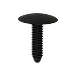 1/4"x5/16"x1-1/8" Black Nylon Single Head Cowl Side Trim Christmas Tree Retainer, 1" Head