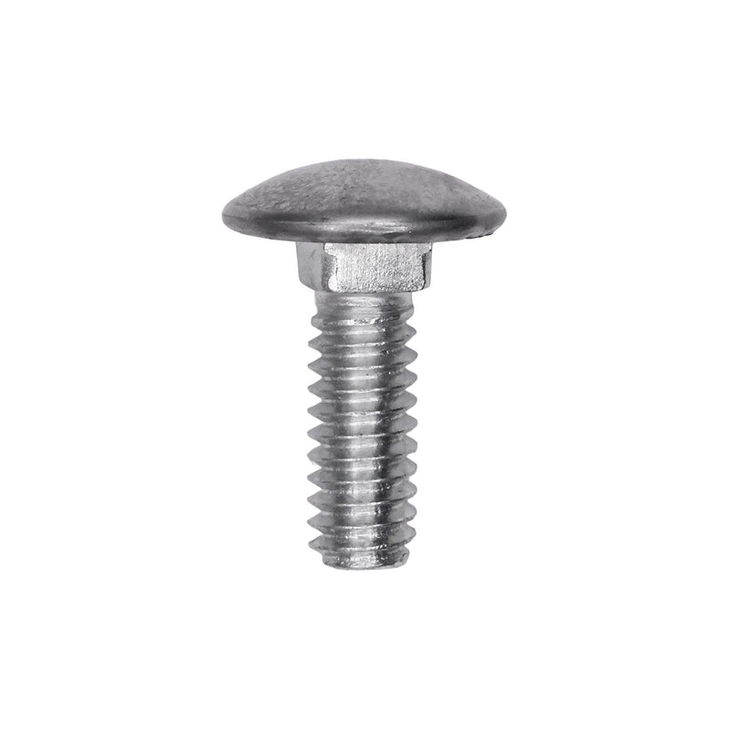 1/4"-20x3/4" Round Head Bumper Bolt Stainless Steel Cap, Zinc