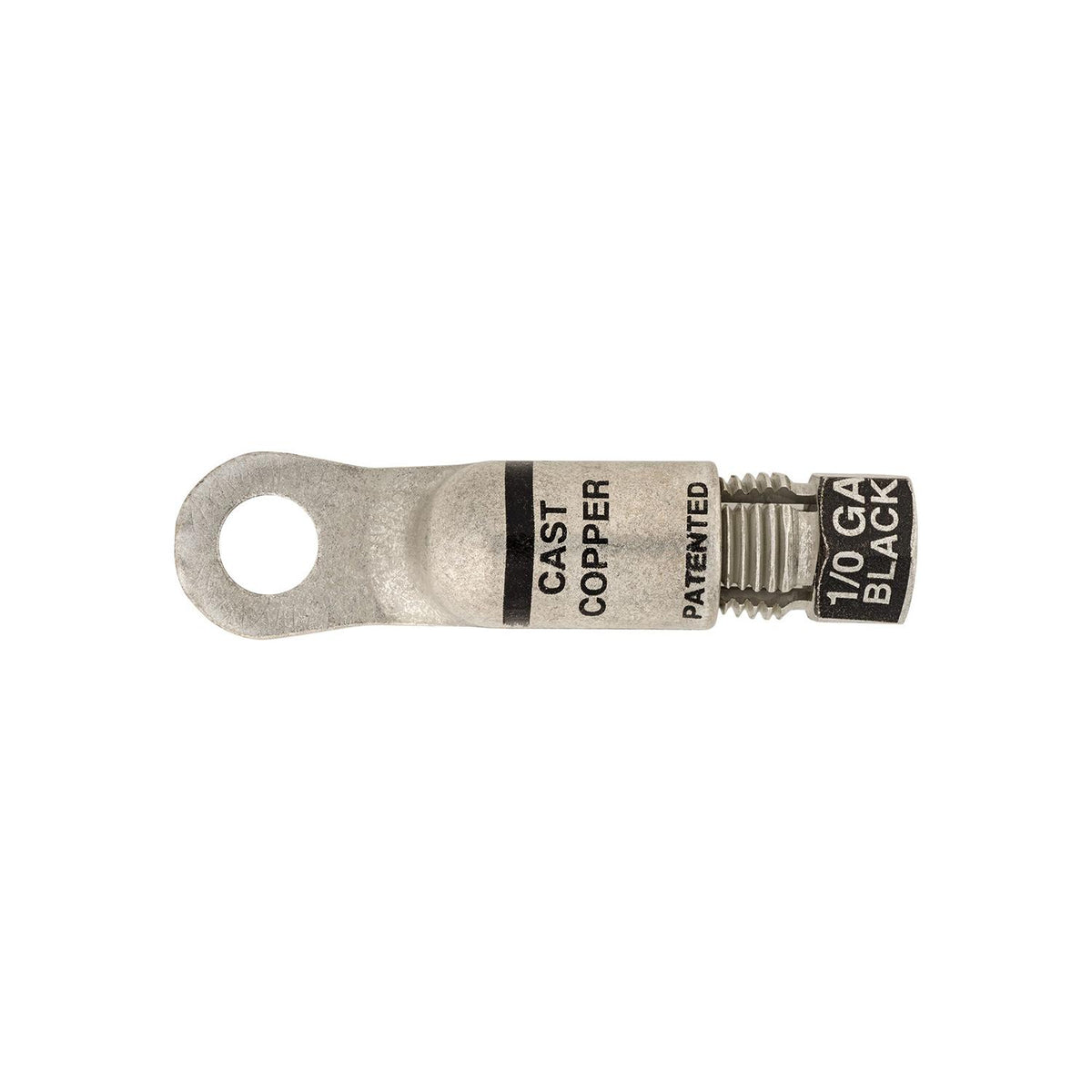 3/8" Black Cast Copper Compression Lug, Jan-00 Gauge, Tin Plated
