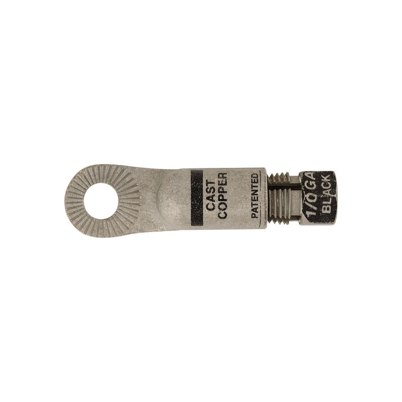 Black Cast Copper Compression Lug Stud/Side Terminal Gauge, Tin Plated