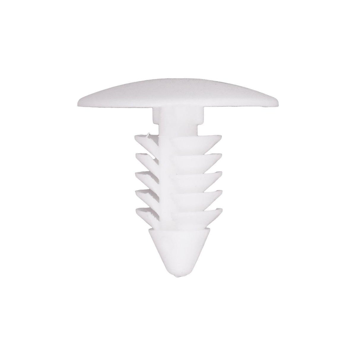 5/16"x5/8" White Nylon Single Head Fender And Bumper Shield Christmas Tree Retainer, 11/16" Head