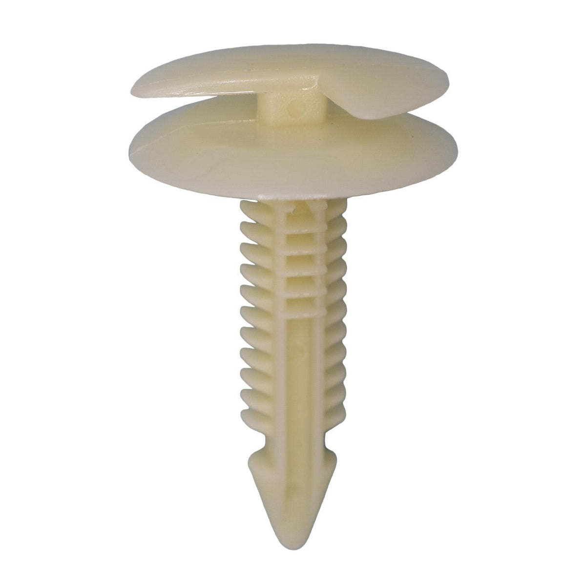 5/16"x1-1/4" White Nylon Double Head Trim Panel Christmas Tree Retainer, 15/16" Head