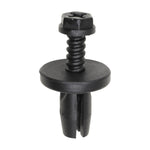 8mmx14mm Black Screw-Type Retainer with Open End, 17mm Head