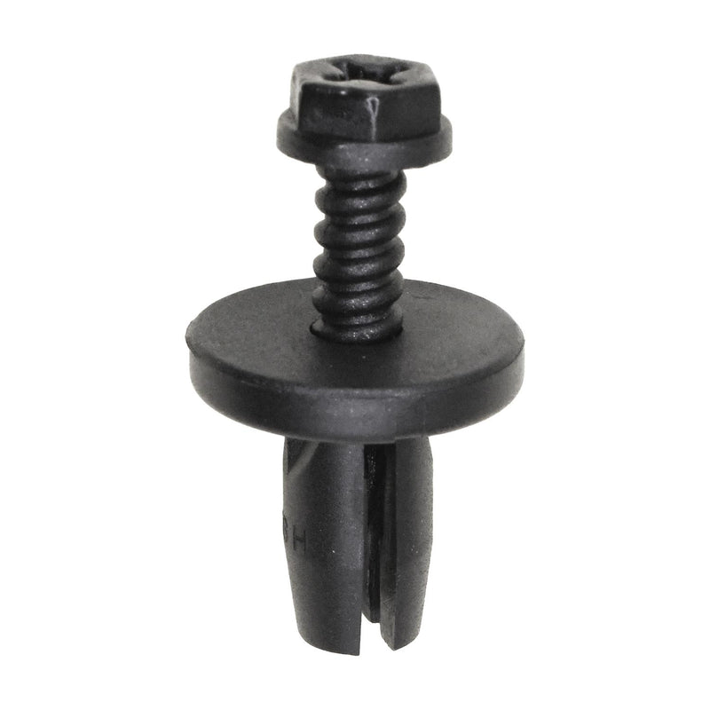8mmx14mm Black Screw-Type Retainer with Open End, 17mm Head