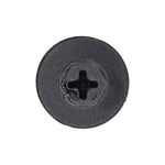 8mmx14mm Black Screw-Type Retainer with Open End, 17mm Head