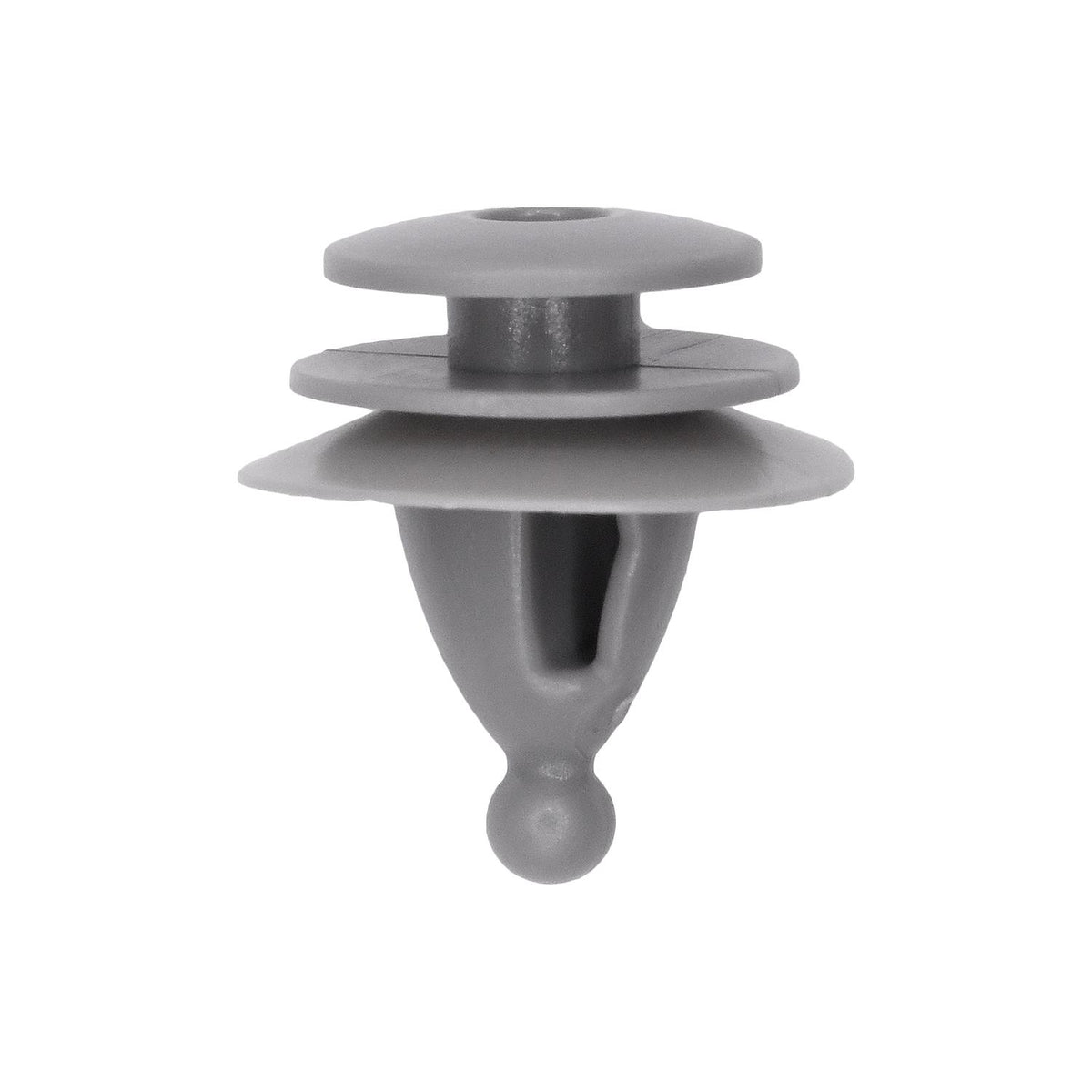 10mmx14mm Gray Nylon Triple Head Door Trim Christmas Tree Retainer, 17.5mm Head