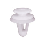 9.5mmx13mm White Nylon Double Head Door Trim Christmas Tree Retainer, 17.5mm Head