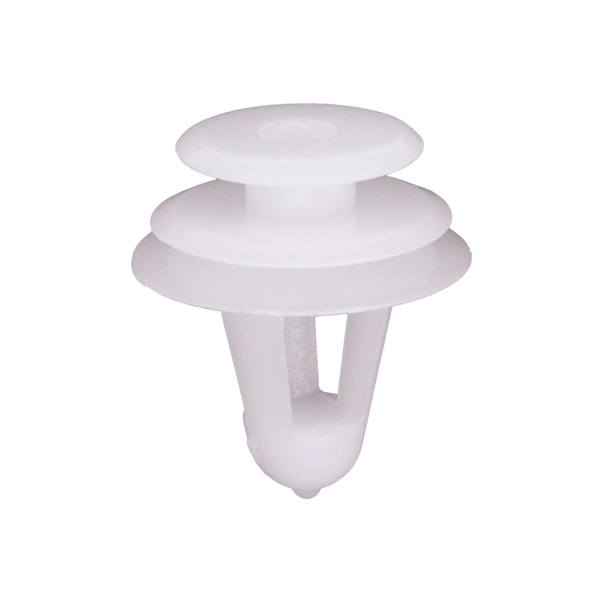 9.5mmx13mm White Nylon Double Head Door Trim Christmas Tree Retainer, 17.5mm Head