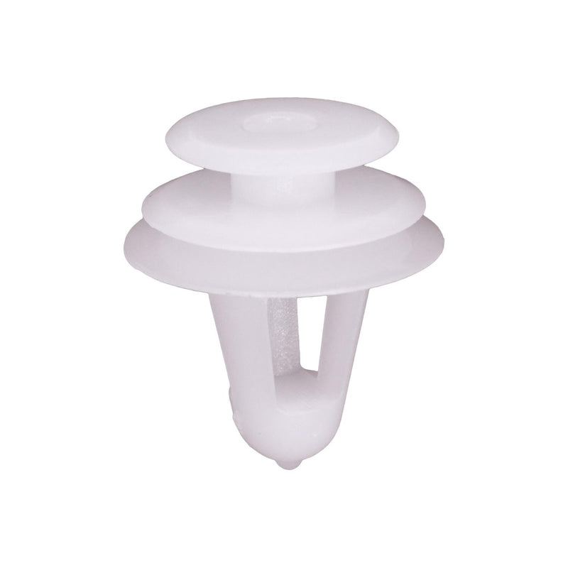 9.5mmx13mm White Nylon Double Head Door Trim Christmas Tree Retainer, 17.5mm Head