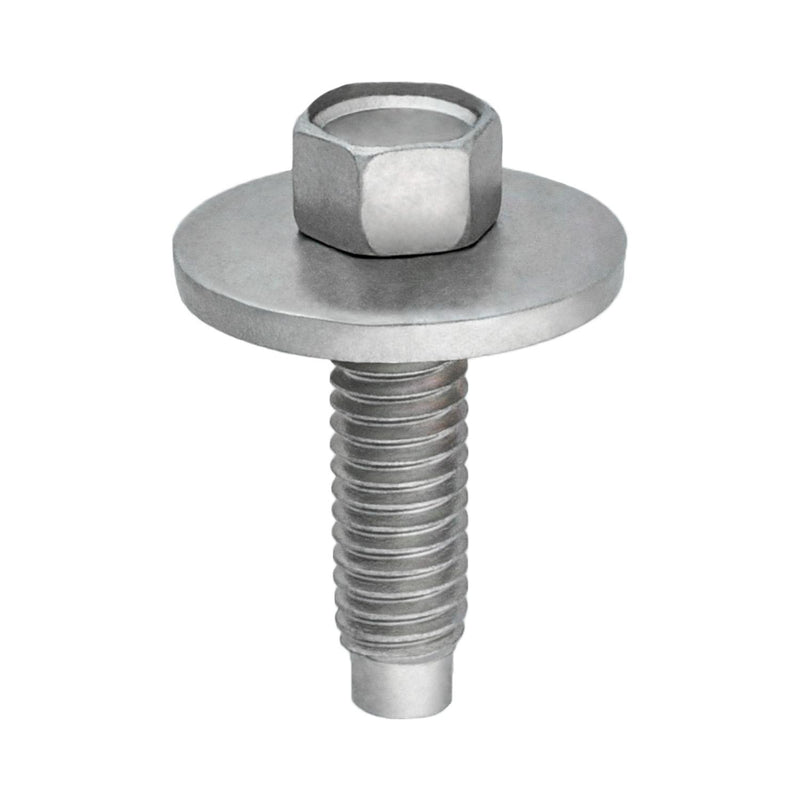 M6-1.0x22.5mm Hex Head SEMS Body Bolt, Dog Point, 19mm Washer, Zinc