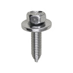 M6-1.0x25mm Hex Head SEMS Body Bolt, Type CA, 17mm Washer, Zinc