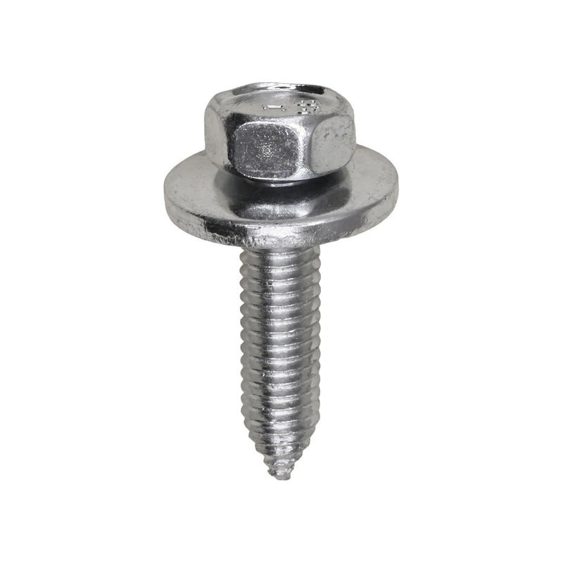 M6-1.0x25mm Hex Head SEMS Body Bolt, Type CA, 17mm Washer, Zinc