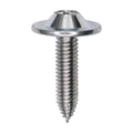 M6-1.0x25mm Torx Truss Head Body Bolt, Type CA, 18mm Washer, Zinc