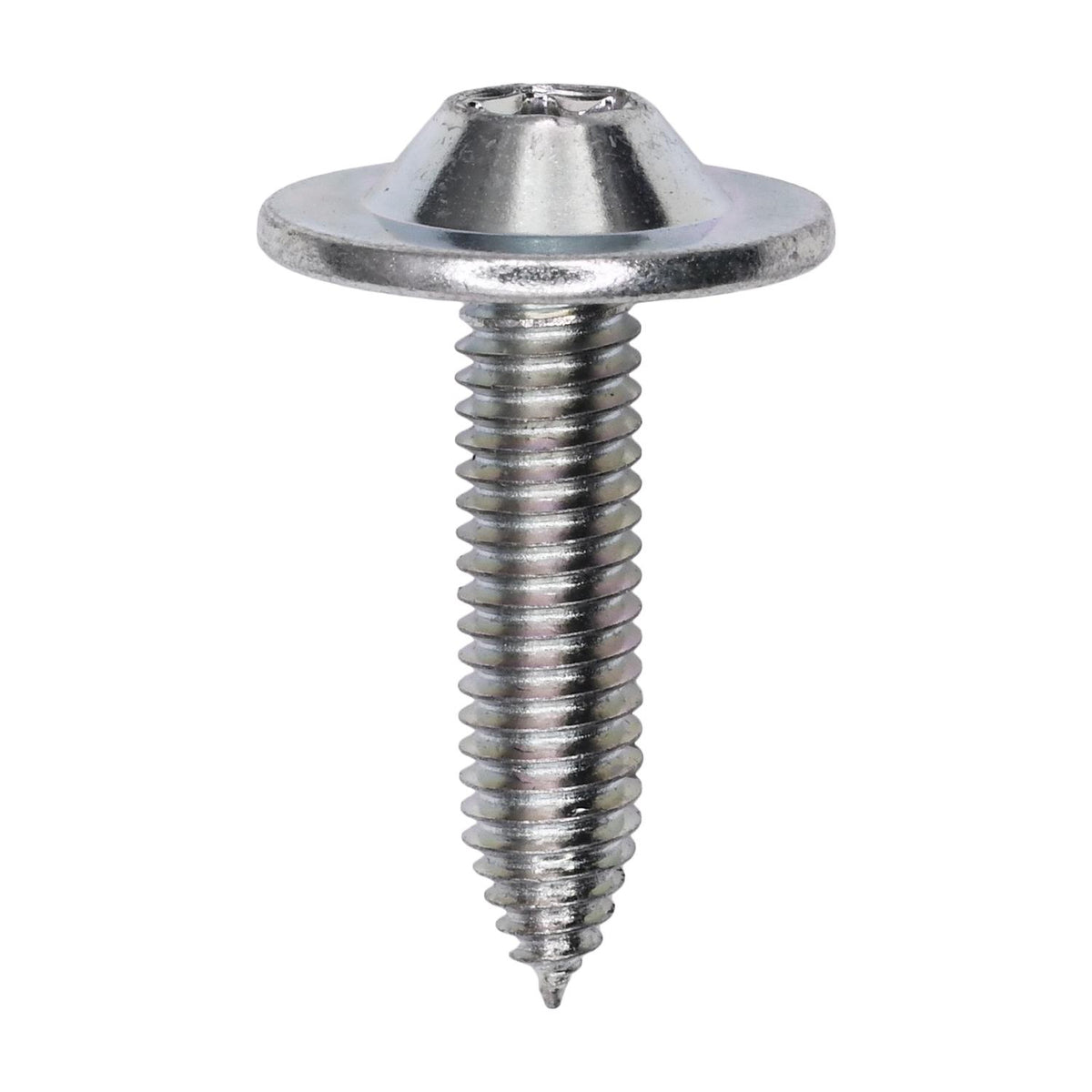 M6-1.0x25mm Torx Truss Head Body Bolt, Type CA, 18mm Washer, Zinc