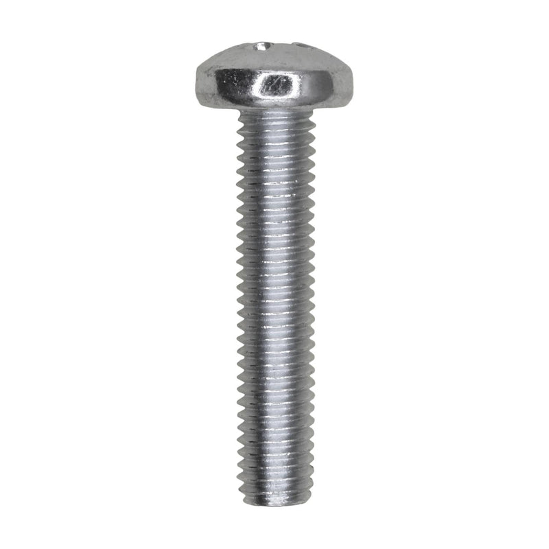25mm Phillips Pan Head Metric Machine Screw, Zinc