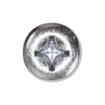 M6-1.0x25mm Phillips Pan Head Metric Machine Screw, Zinc