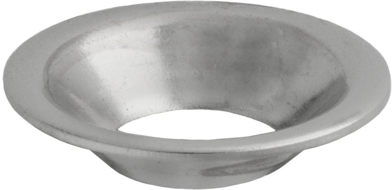#10 Brass Flush Type Finishing Washer Nickel, 13/64" ID, 15/32" OD