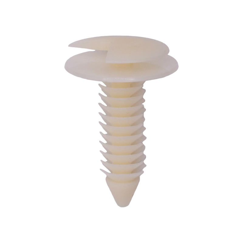 5/16"x1" White Nylon Double Head Trim Panel Christmas Tree Retainer Truck, 3/4" Head