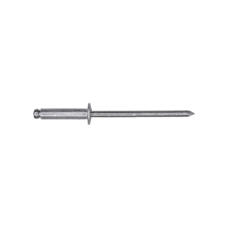 1/8"x1/2" Silver Dome Head Blind Rivet, 5/16"-3/8" Grip, Aluminum Body, Aluminum Mandrel, 1/4"