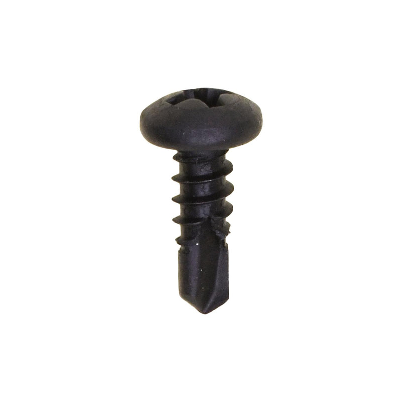 #8x1/2" Phillips Pan Head Teks Screw, Type 2 Self-Drilling Tek, Black Oxide