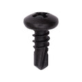 #10x1/2" Phillips Pan Head Phillip Teks Screw, Type 2 Self-Drilling Tek, Black Oxide