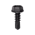 #8x1/2" Hex Head Washer Teks Screw, Type 2 Self-Drilling Tek, Black Oxide