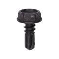 #10x1/2" Hex Head Washer Teks Screw, Type 2 Self-Drilling Tek, Black Oxide