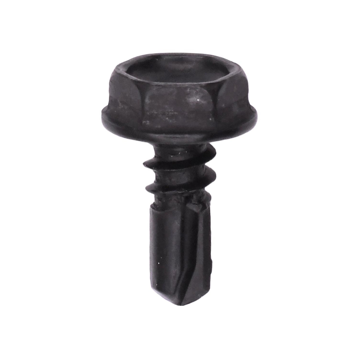 #10x1/2" Hex Head Washer Teks Screw, Type 2 Self-Drilling Tek, Black Oxide