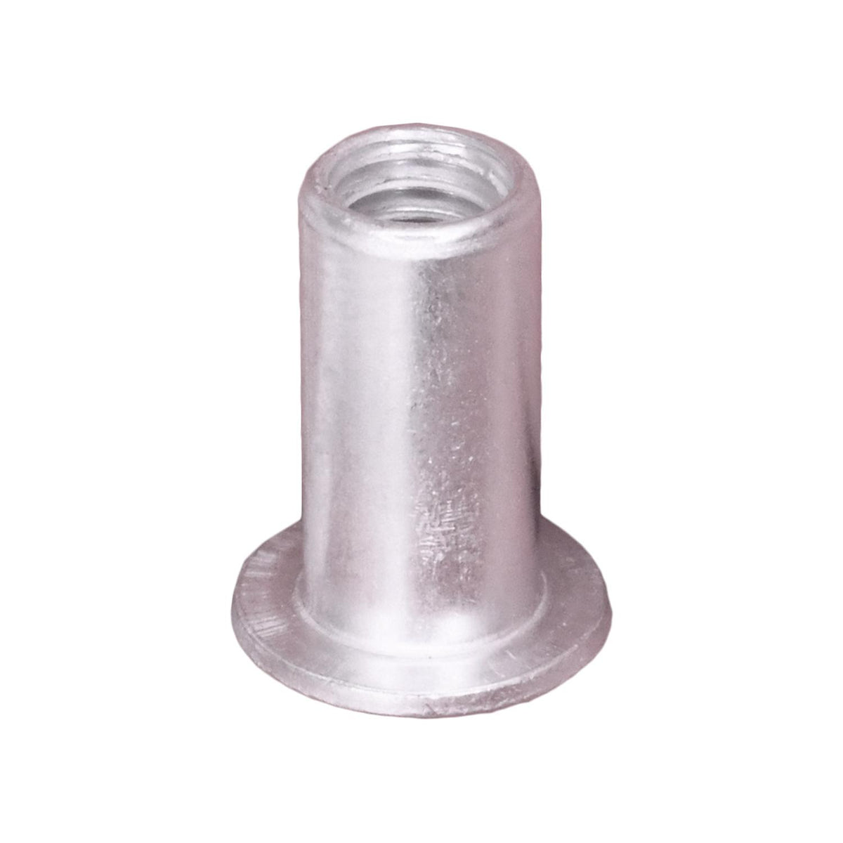 #8-32 Aluminum Large Flange Thin Sheet Nutsert Threads, 0.010" - 0.075" Grip