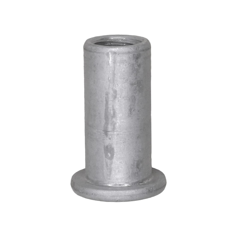 1/4"-20 Aluminum Large Flange Thin Sheet Nutsert Threads, 0.080"- 0.140" Grip