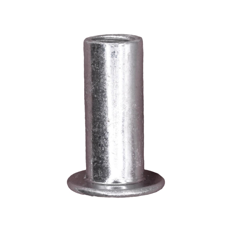 #10-24 Large Flange Thin Sheet Steel Nutsert Threads, 0.080"- 0.130" Grip, Zinc