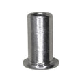 1/4"-20 Large Flange Thin Sheet Steel Nutsert Threads, 0.020" - 0.080" Grip, Zinc