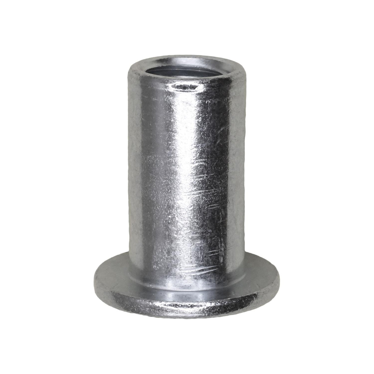 5/16"-18 Large Flange Thin Sheet Steel Nutsert Threads, 0.030"- 0.125" Grip, Zinc