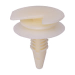 5/16"x3/4" White Nylon Triple Head Door Trim Panel Christmas Tree Retainer, 7/8" Head