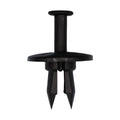 1/2"x3/4" Black Push-Type Fascia Retainer with Open End, 1" Head