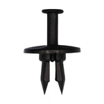 1/2"x3/4" Black Push-Type Fascia Retainer with Open End, 1" Head