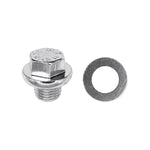 M14-1.5x11mm Oil Drain Plug Short Body with Gasket, Zinc
