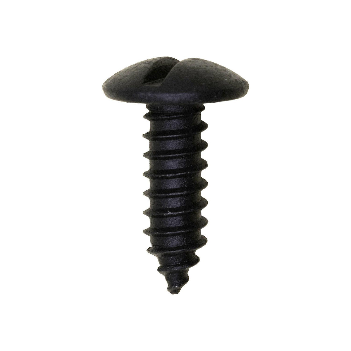 #14x3/4" Slotted Truss Head License Plate Screw, Type A/AB, Black E-Coat