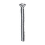 #6-32x1-1/4" Phillips Oval Head Machine Screw, Zinc