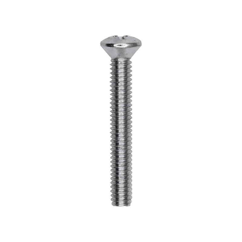 #8-32x1-1/4" Phillips Oval Head Machine Screw, Zinc