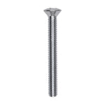 #8-32x1-1/2" Phillips Oval Head Machine Screw, Zinc