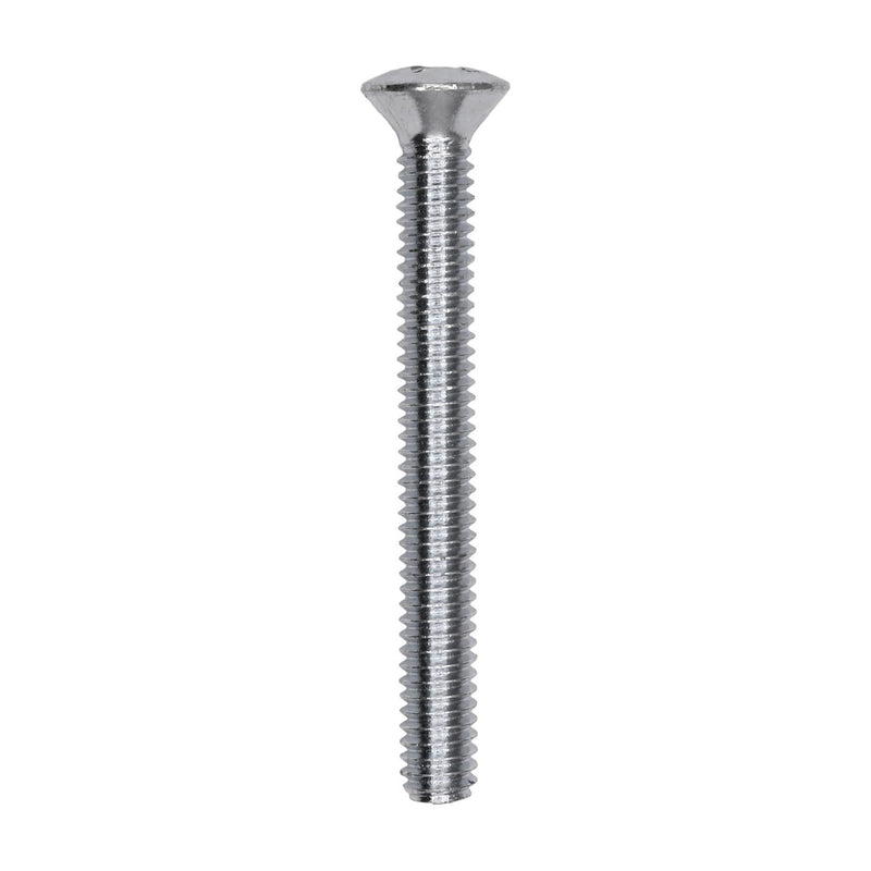 #8-32x1-1/2" Phillips Oval Head Machine Screw, Zinc