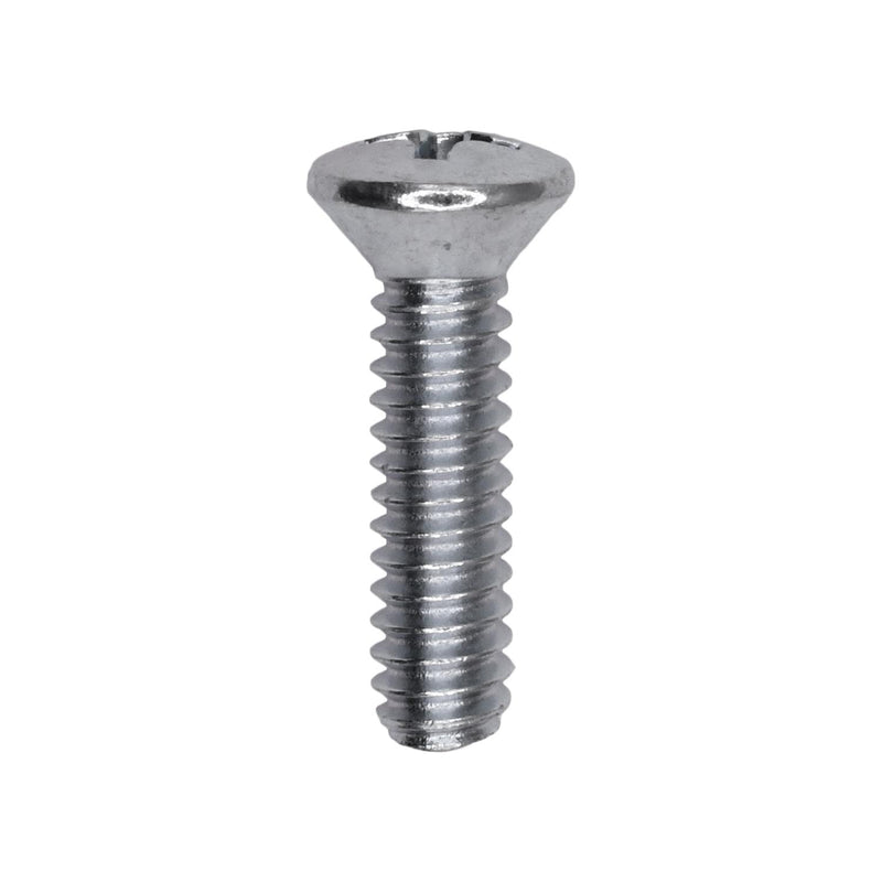 #10-24x3/4" Phillips Oval Head Machine Screw, Zinc
