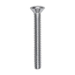 #10-24x1" Phillips Oval Head Machine Screw, Zinc