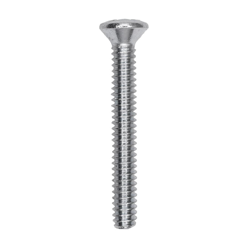 #10-24x1-1/2" Phillips Oval Head Machine Screw, Zinc