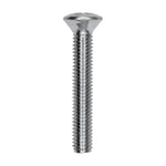 #10-32x1-1/4" Phillips Oval Head Machine Screw, Zinc