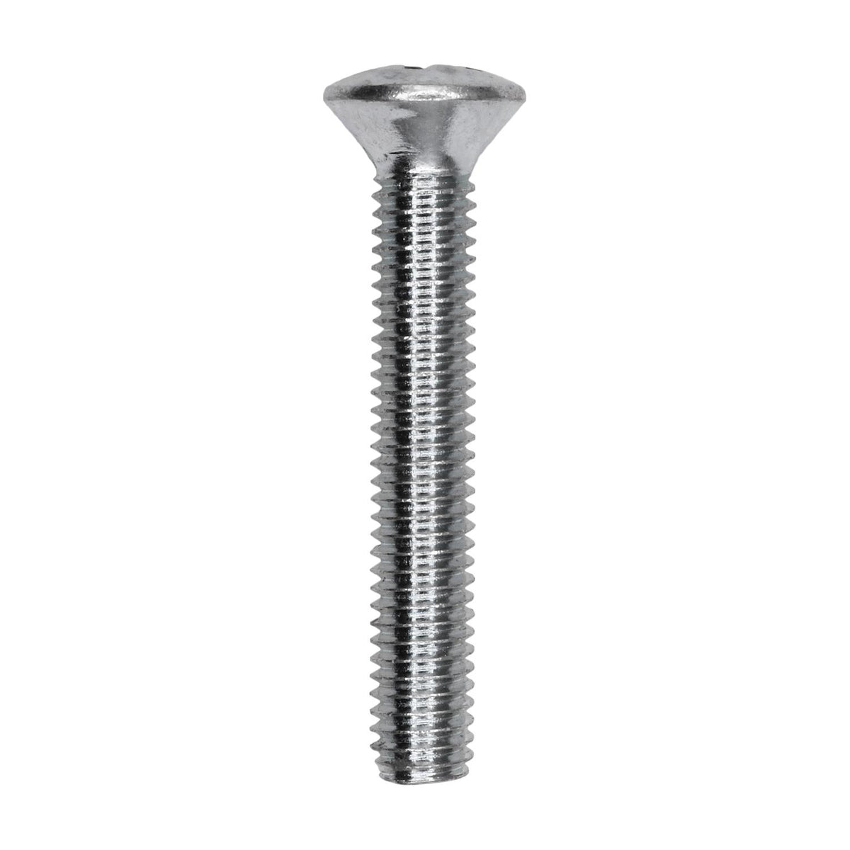 #10-32x1-1/4" Phillips Oval Head Machine Screw, Zinc