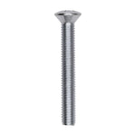 #10-32x1-1/2" Phillips Oval Head Machine Screw, Zinc
