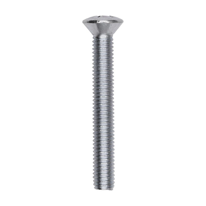 #10-32x1-1/2" Phillips Oval Head Machine Screw, Zinc