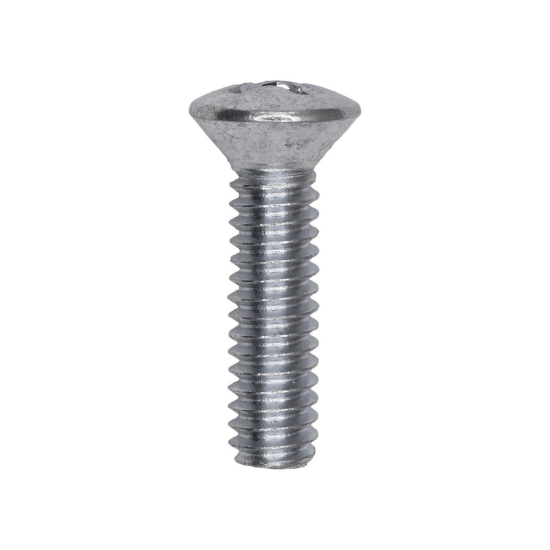 1/4"-20x1" Phillips Oval Head Machine Screw, Zinc